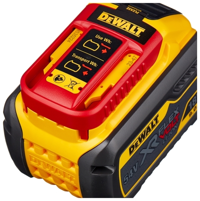 DeWALT DCB547-XJ Li-Ion 18 В 9 А·ч - тип аккумулятора: Li-Ion