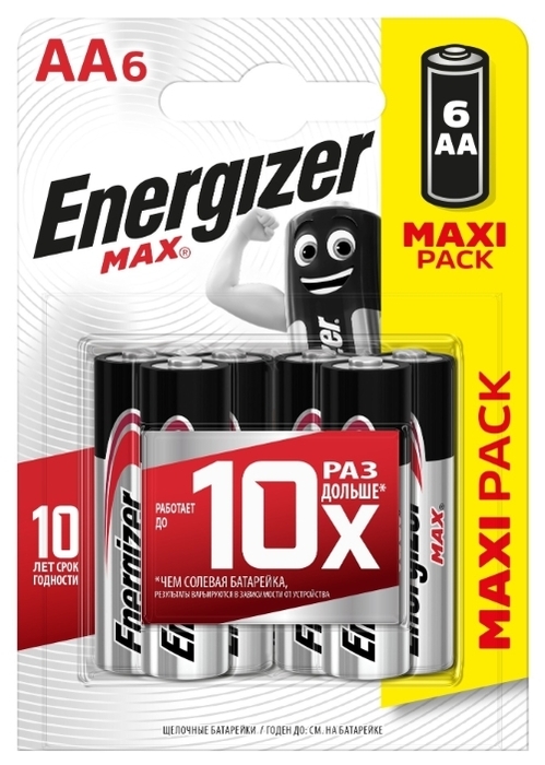 Energizer Max AA/LR6 - типоразмер: AA
