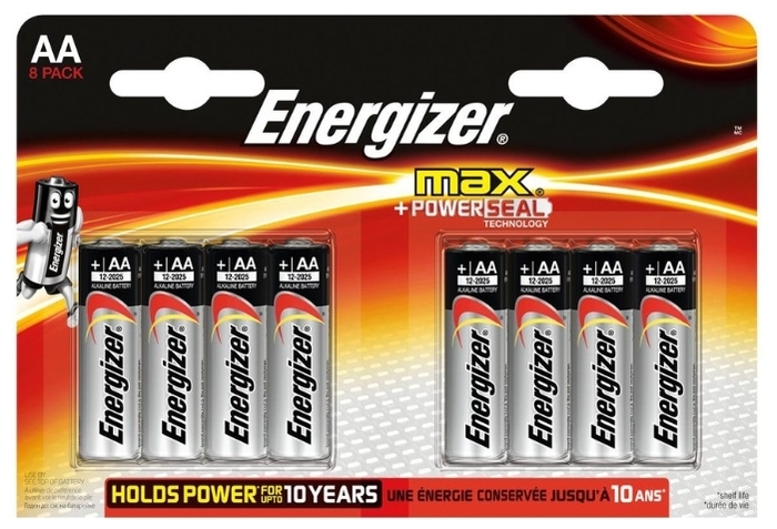 Energizer Max AA/LR6 - рабочее напряжение: 1.5 В