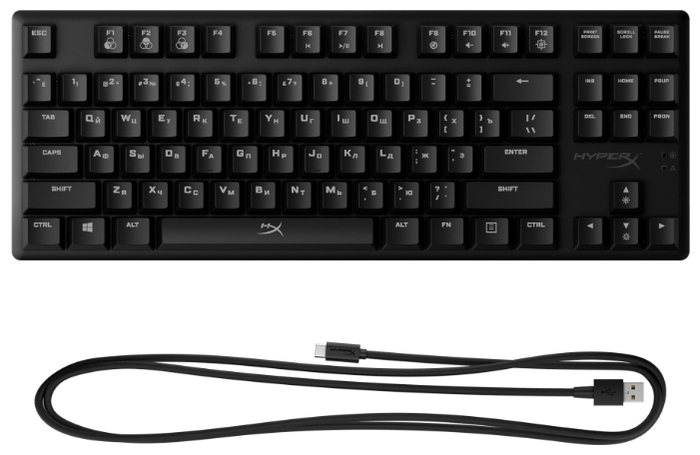HyperX Alloy Origins Core Black USB - количество клавиш: 87