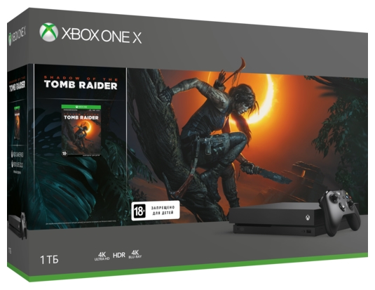 Microsoft Xbox One X 1 ТБ - проводные интерфейсы: USB x3, HDMI, выход аудио оптический, Ethernet