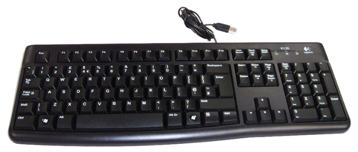 Logitech Keyboard K120 EER Black USB - подключение: проводная