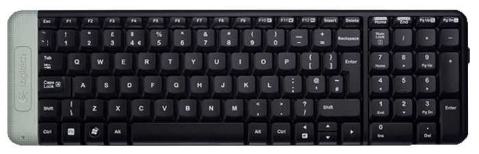 Logitech Wireless Keyboard K230 Black USB - количество клавиш: 101, с цифровым блоком