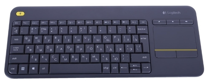 Logitech Wireless Touch Keyboard K400 Plus Black USB - подключение: беспроводная (радиоканал)