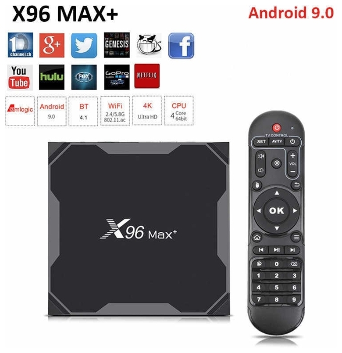 Vontar X96 Max+ 4/32Gb - беспроводное подключение: Wi-Fi, AirPlay, Miracast, Bluetooth