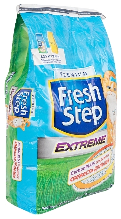 Fresh Step Extreme Clay, 6.35 кг - с защитой от запаха, антибактериальный