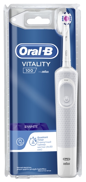 Oral-B Vitality 100 3D White - особенности: таймер