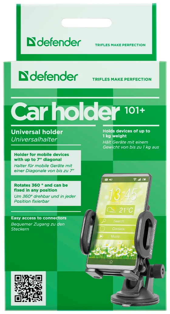 Defender Car holder 101+ - место крепления: лобовое стекло, приборная панель