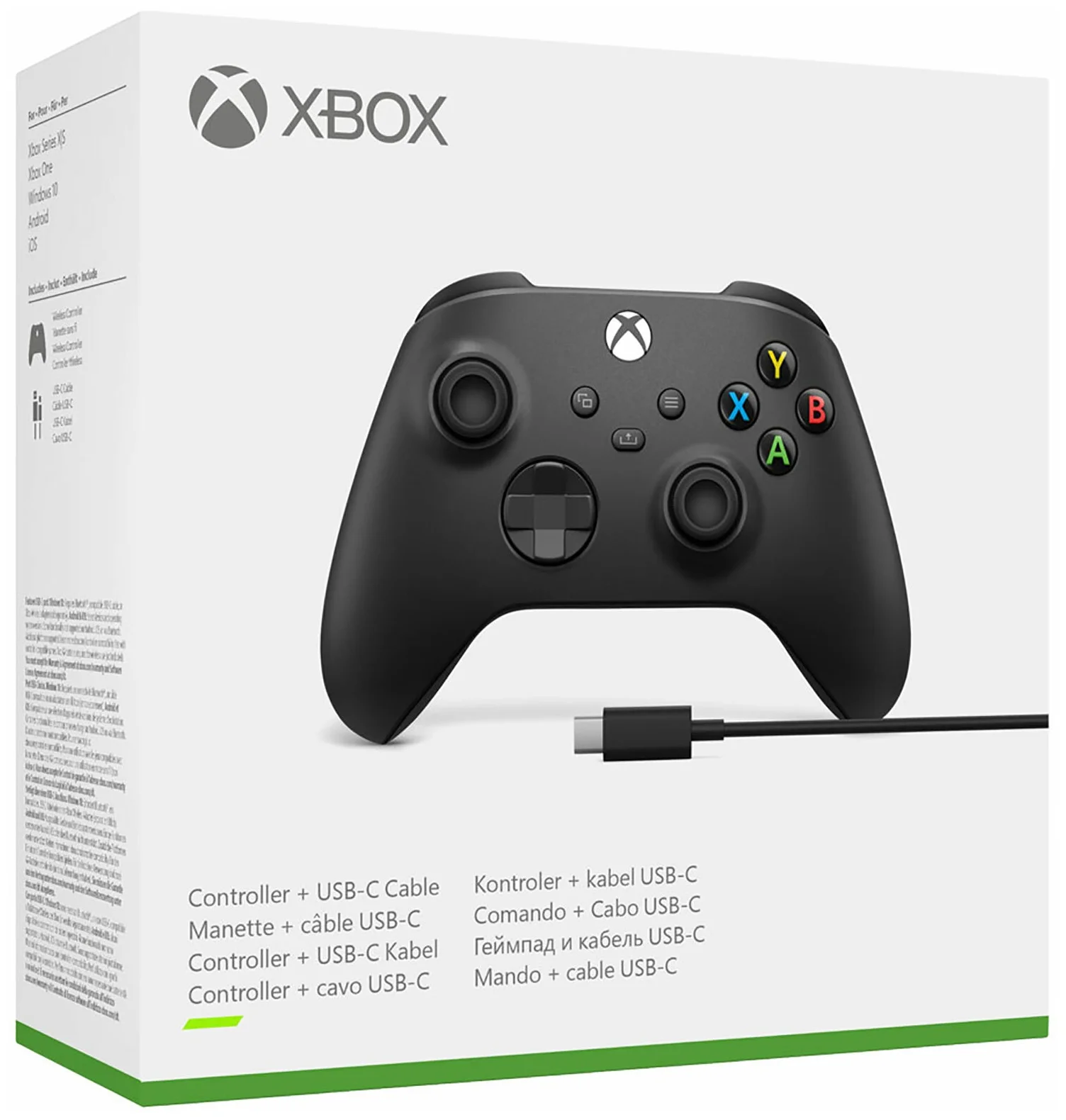 Microsoft Xbox Series + USB-C кабель - управление: мини-джойстиков 2, кнопок 15, , крестовина