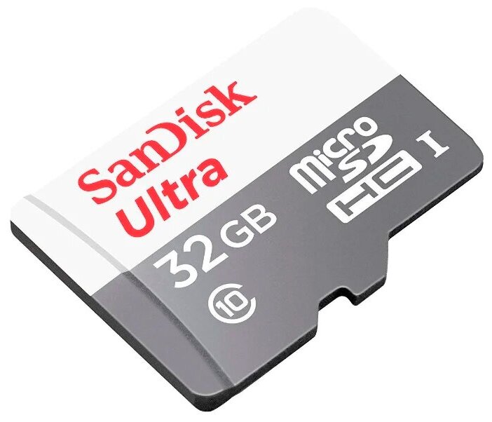 SanDisk Ultra microSDHC Class 10 UHSI 80MB/s - скорость чтения данных: 80 МБ/с