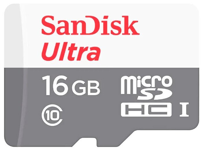 SanDisk Ultra microSDHC Class 10 UHSI 80MB/s - класс скорости: Class 10