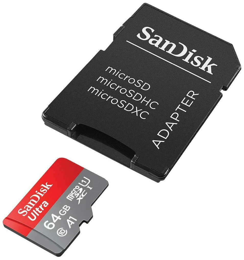 SanDisk Ultra microSDXC Class 10 UHS Class 1 A1 100MB/s + SD adapter - скорость обмена данными: 667x