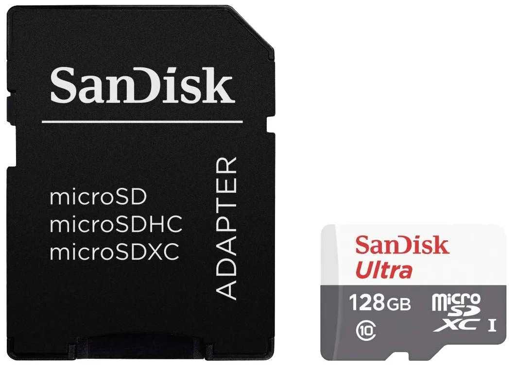 SanDisk Ultra microSDXC Class 10 UHS-I 80MB/s + SD adapter - в комплекте: адаптер на SD