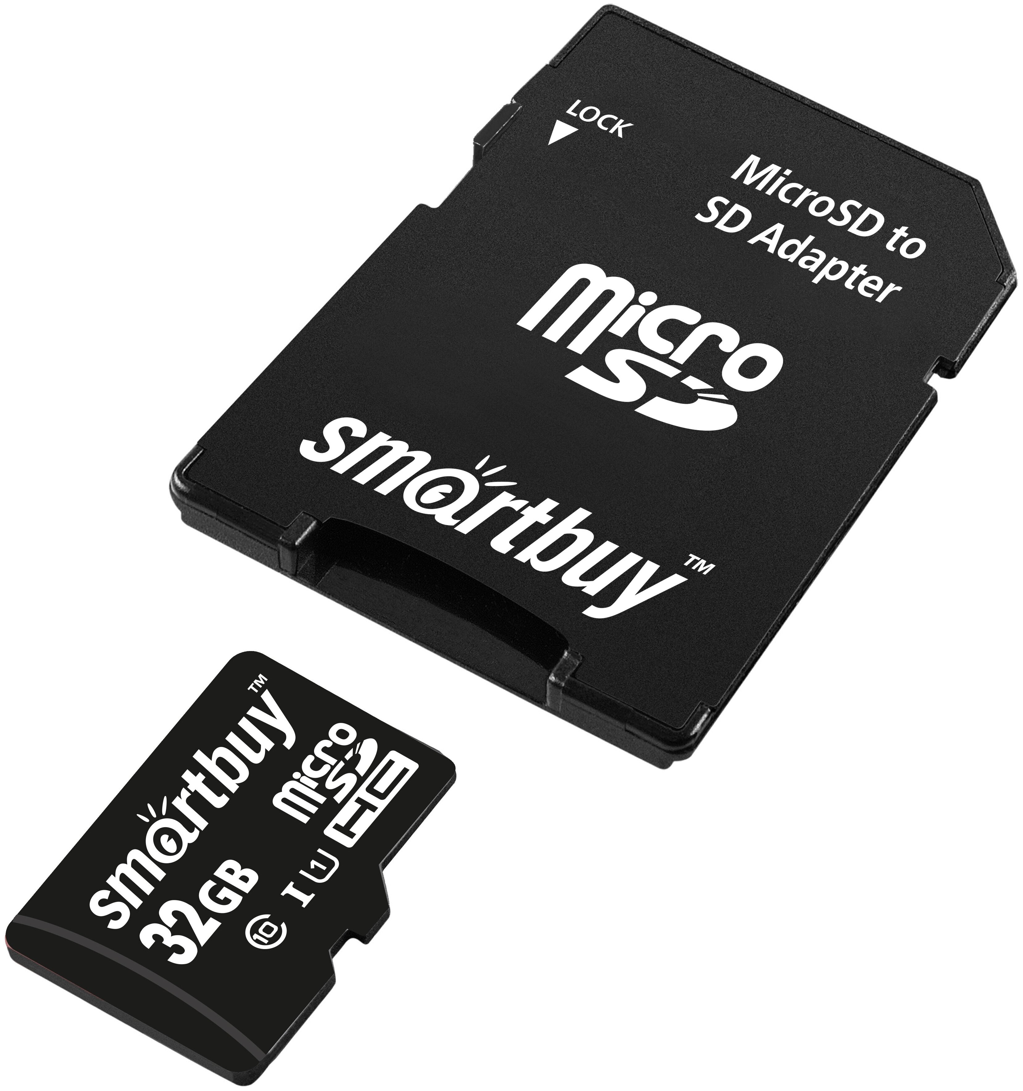 SmartBuy microSDHC Class 10 UHSI U1 + SD adapter - класс скорости: Class 10