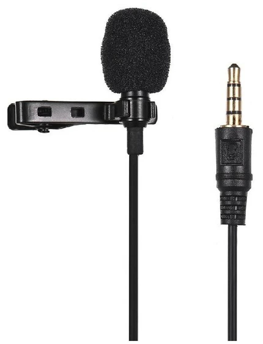 Петличка с разъёмом mic jack 3.5 мм - цвет товара: черный