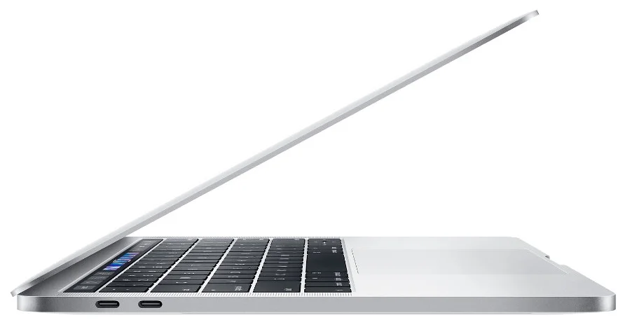 Apple MacBook Pro 13 Mid 2019 - разъемы: Thunderbolt 3 x 4, микрофон/наушники Combo