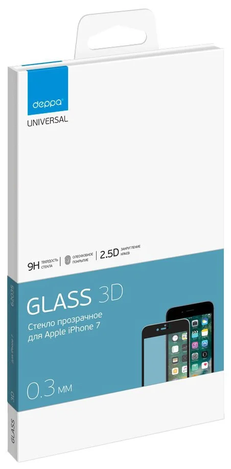 Deppa GLASS 6203562036 для Apple iPhone 7/8 - свойства: прозрачность
