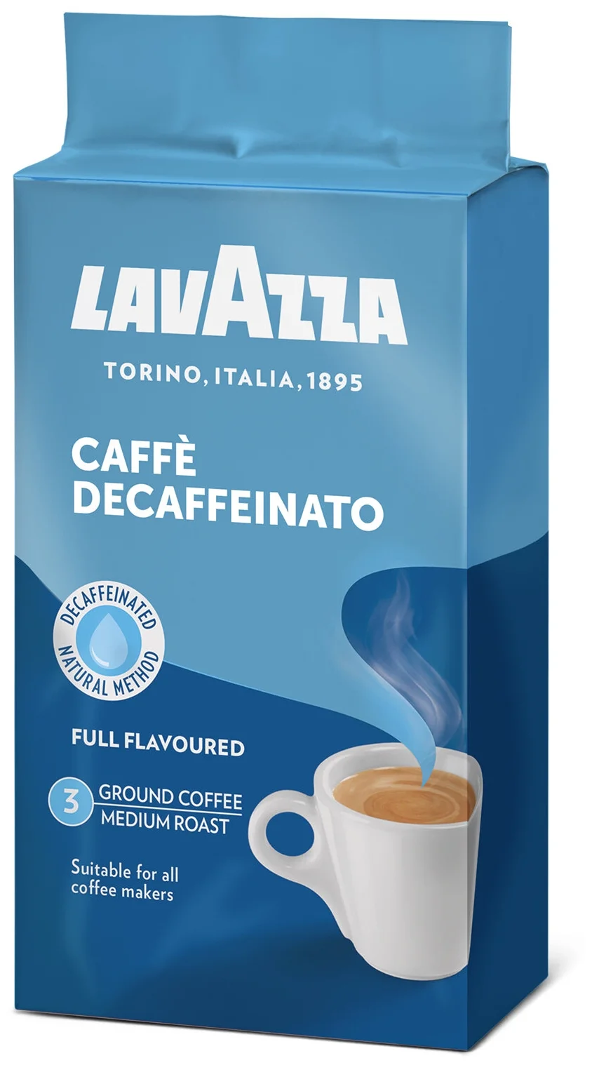 Lavazza Caffe Decaffeinato вакуумная упаковка - вид зерен: арабика/робуста