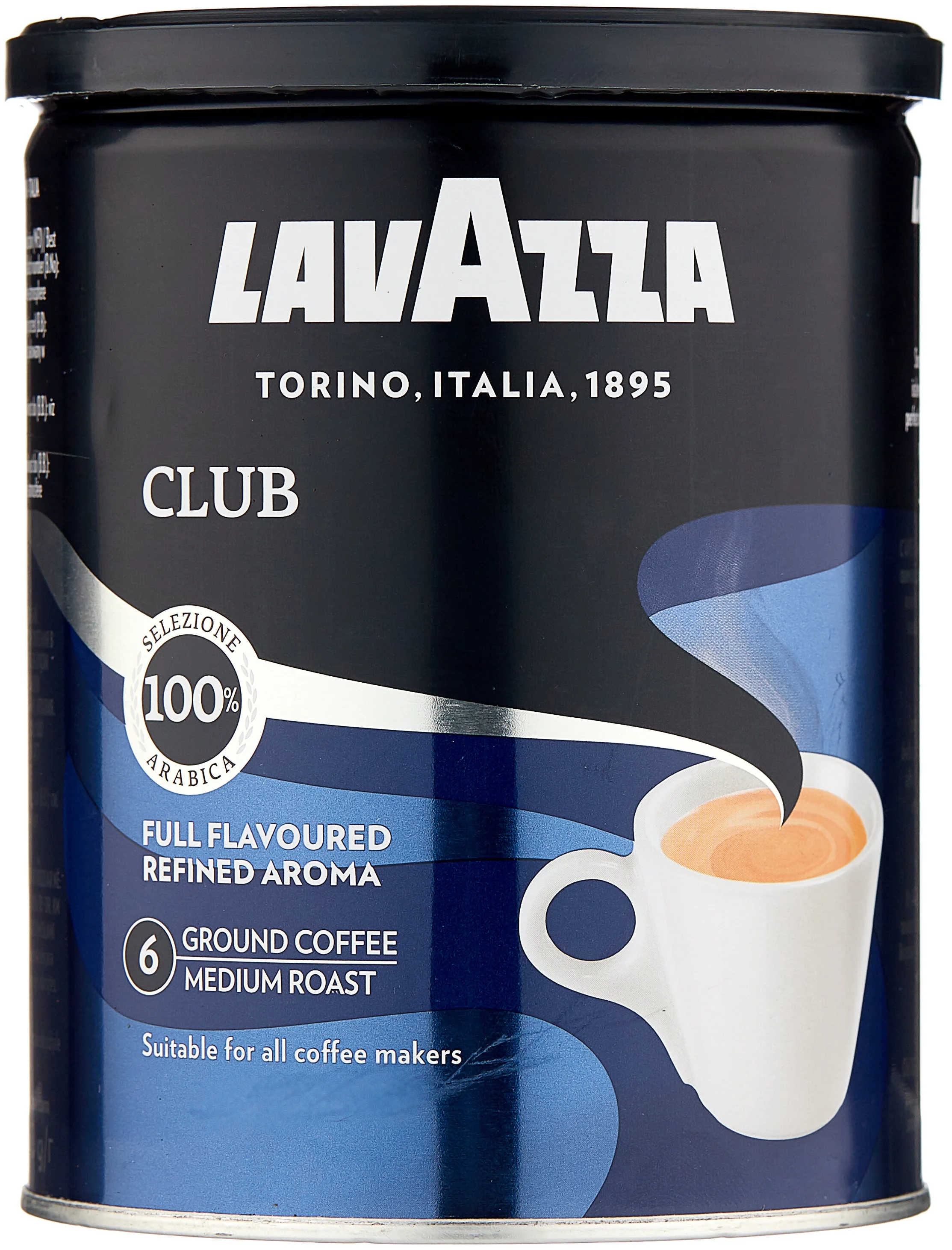 Lavazza Club жестяная банка - вид зерен: арабика