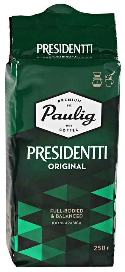 Paulig Presidentti Original - упаковка: вакуумная