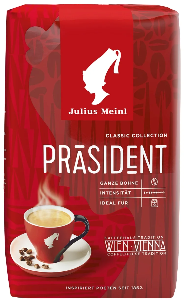 Julius Meinl Президент - вид зерен: смесь арабики и робусты
