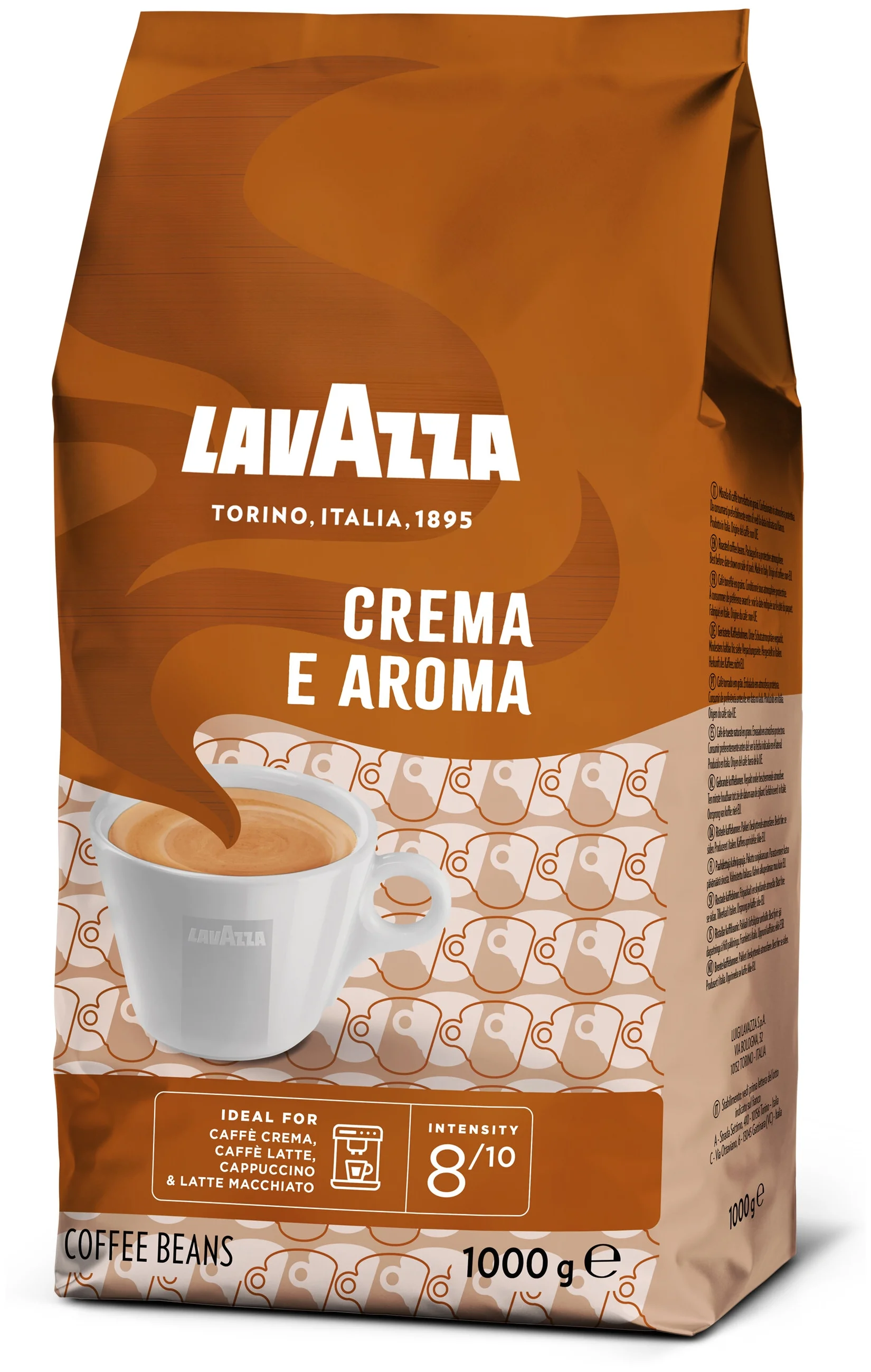 Lavazza "Crema e Aroma" - вид зерен: смесь арабики и робусты