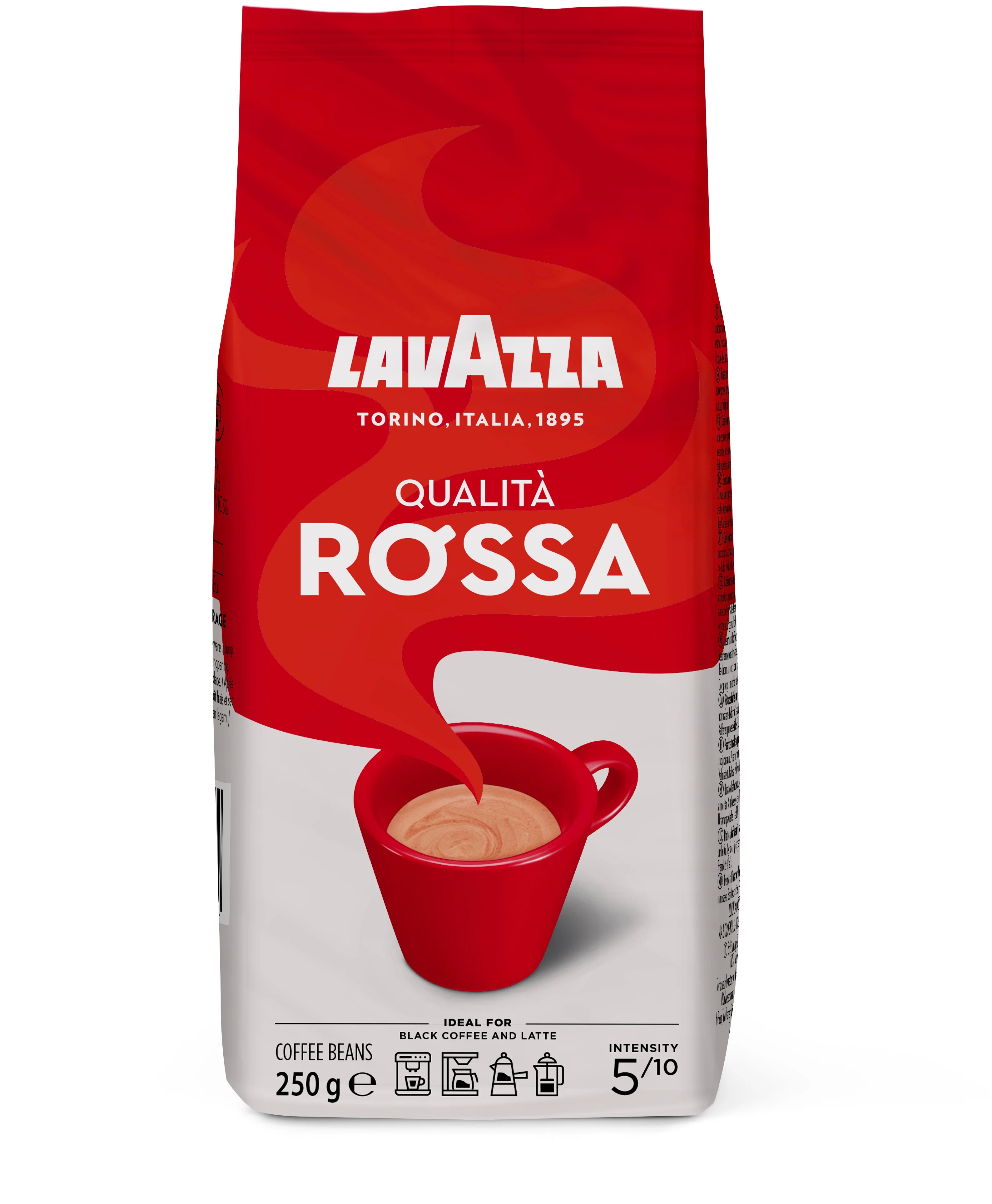 Lavazza Qualità Rossa - вид зерен: смесь арабики и робусты