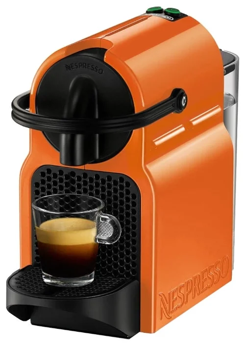 De'Longhi Nespresso Inissia EN 80 - особенности конструкции: индикатор уровня воды, съемный лоток для сбора капель, контейнер для отходов, индикатор включения