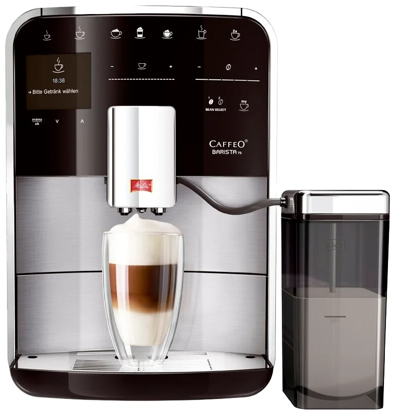 Melitta Caffeo Barista TS - настройки: температура кофе, крепость кофе, объем порции горячей воды, жесткость воды