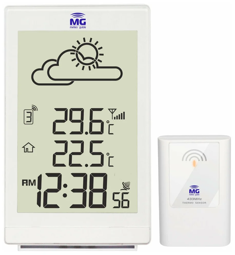 Meteo guide MG 01305 - измерения: температура в помещении, температура на улице