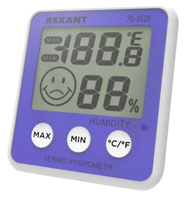REXANT 70-0520 - измерения: влажность в помещении, температура в помещении
