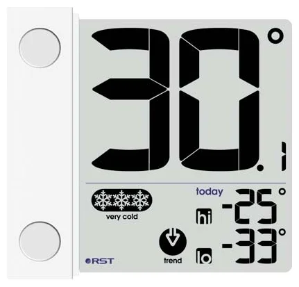 RST 01291 - измерения: температура в помещении, температура на улице