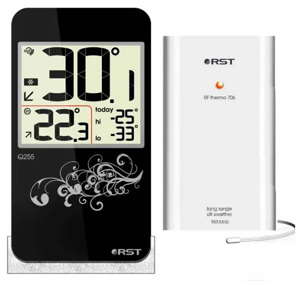 RST 02251 - измерения: температура в помещении, температура на улице