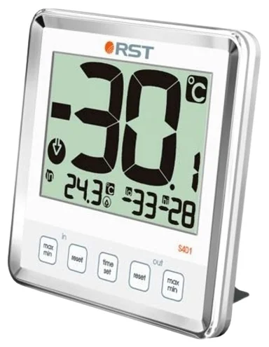RST 02401 - измерения: температура в помещении, температура на улице