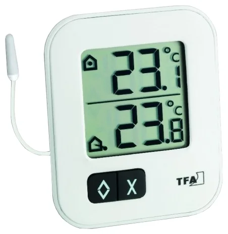 TFA 30.1043 - измерения: температура в помещении, температура на улице