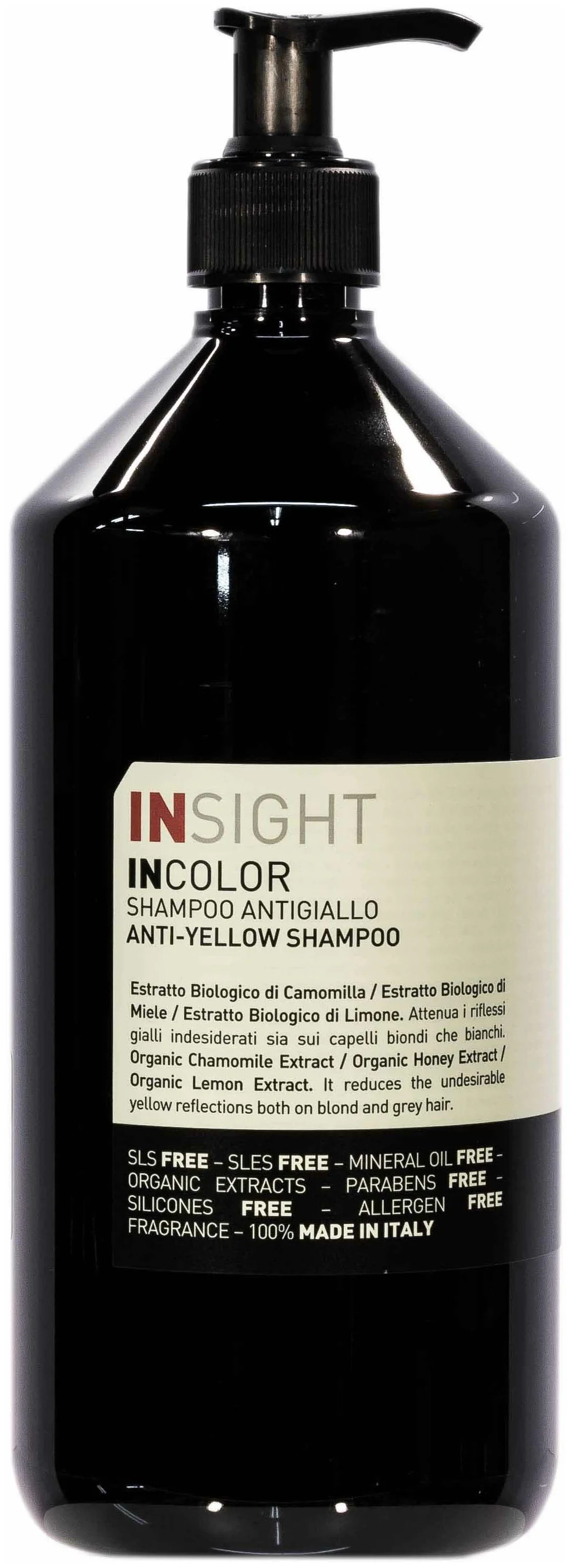 Insight Incolor Anti-Yellow - питание, придание блеска, разглаживание, очищение, восстановление цвета, увлажнение, устранение желтизны, придание мягкости