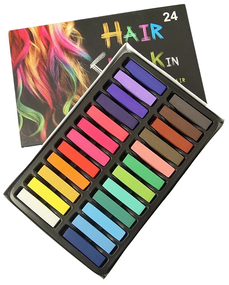 Мелки Hair Chalk для волос (24 шт) - потребности кожи головы и волос: тонирование