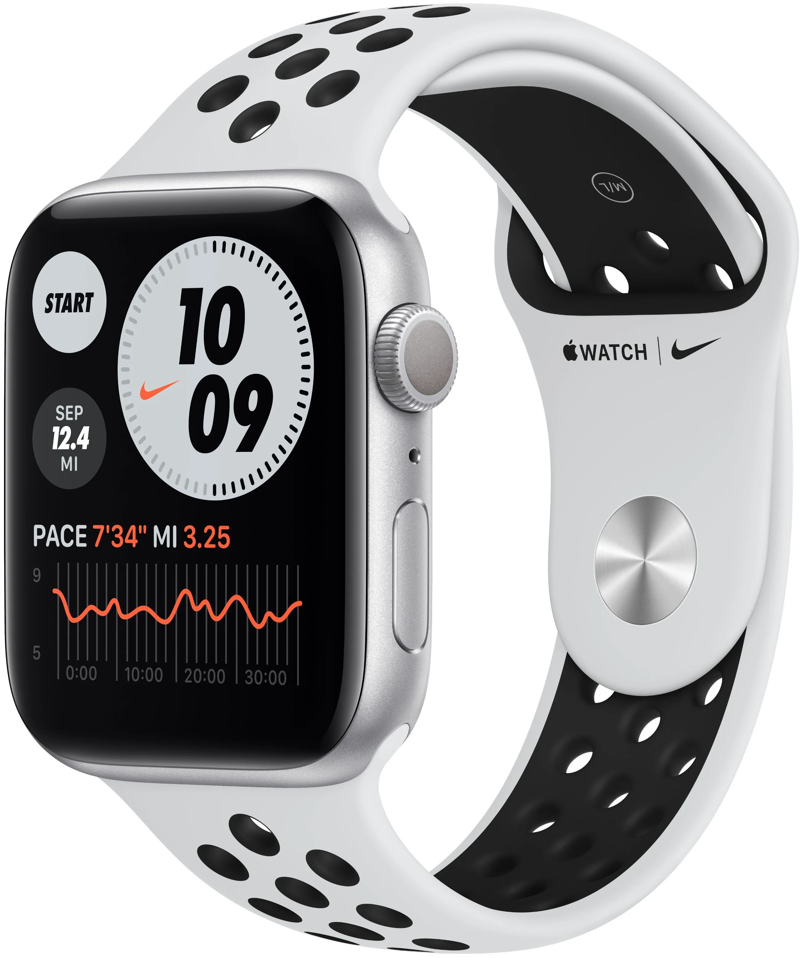 Apple Watch Series 6 GPS 44мм Aluminum Case with Nike Sport Band - совместимость: iOS
