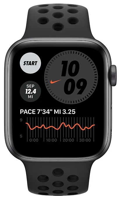 Apple Watch Series 6 GPS 44мм Aluminum Case with Nike Sport Band - звонки: уведомление о входящем звонке