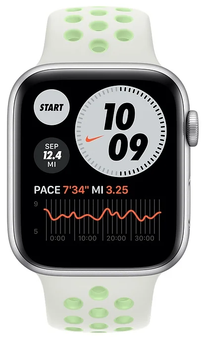 Apple Watch Series 6 GPS 44мм Aluminum Case with Nike Sport Band - операционная система: Watch OS