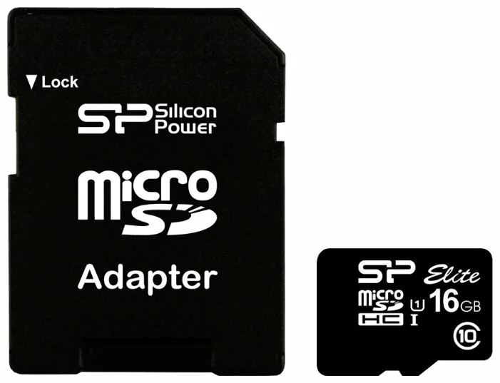 Silicon Power ELITE microSDHC UHS Class 1 Class 10 + SD adapter - скорость чтения/записи данных: 85 / 15 МБ/с