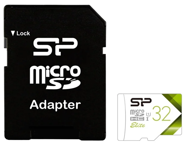 Silicon Power ELITE microSDHC UHS Class 1 Class 10 + SD adapter - в комплекте: адаптер на SD