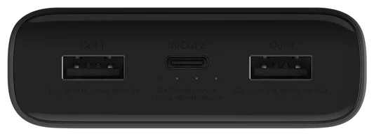 Xiaomi Mi Power Bank 3 Pro PLM07ZM - выходы: USBx2, USB Type-C