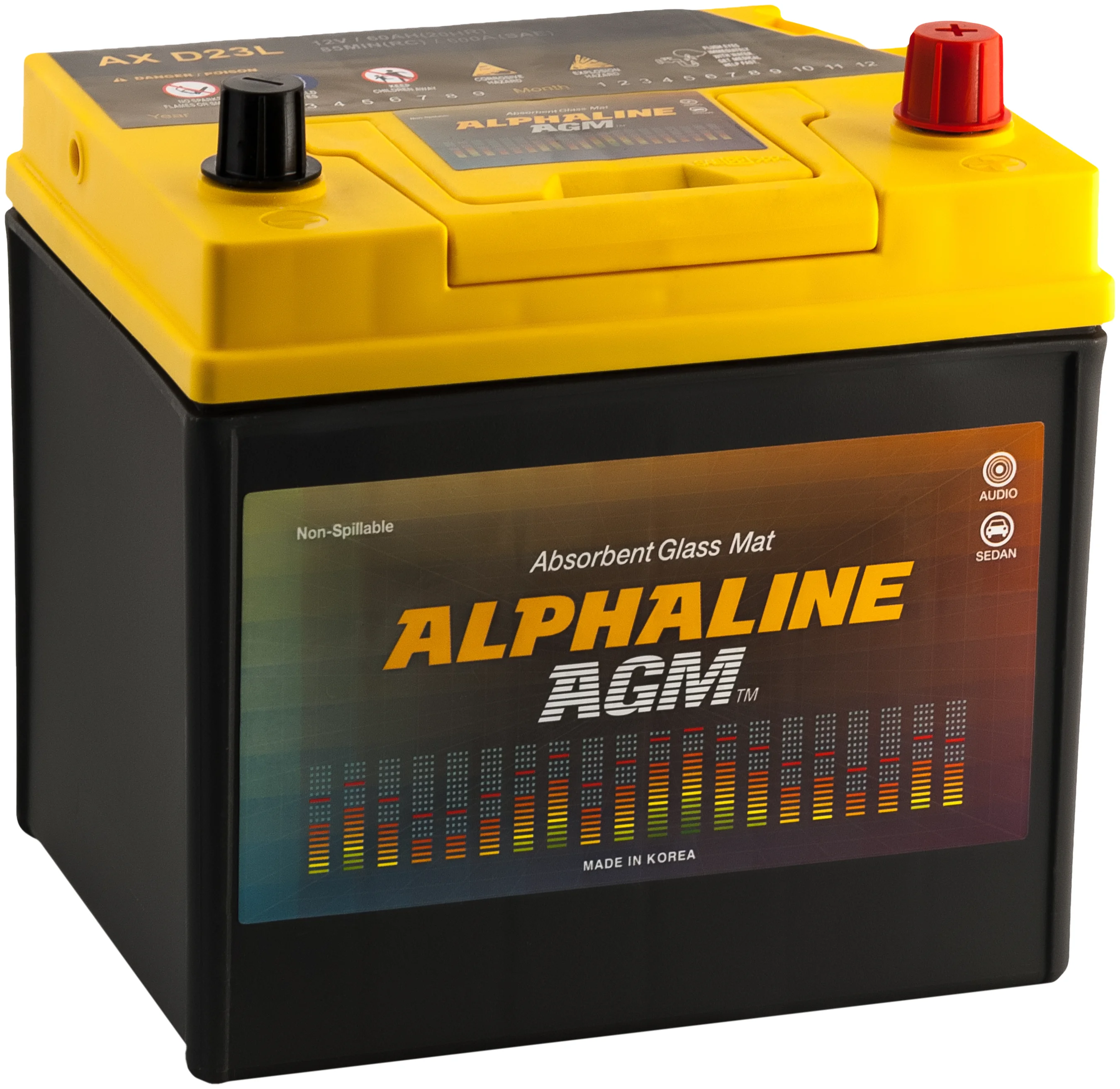 AlphaLine AGM 50 (AX D23L) - тип аккумулятора: гибридный