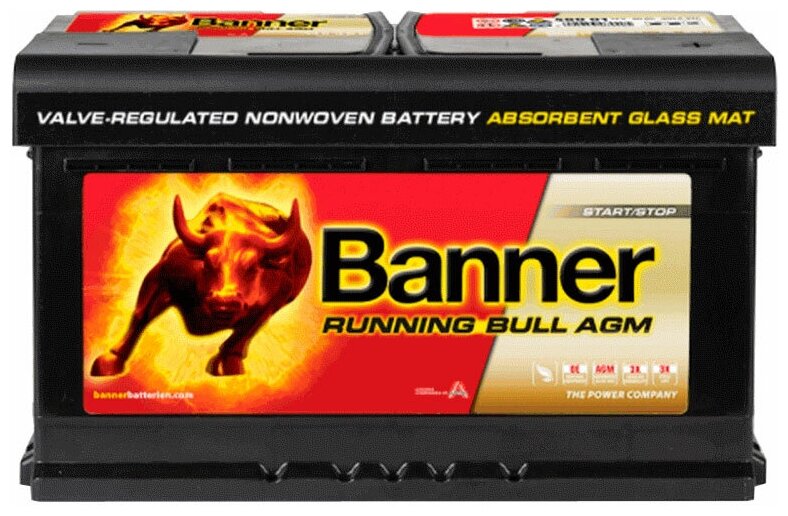 Banner Running Bull AGM 580 01 - тип аккумулятора: гелевый