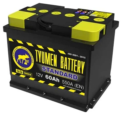 TYUMEN BATTERY STANDARD 6CT-60L 550А п.п. - тип аккумулятора: кальциевый