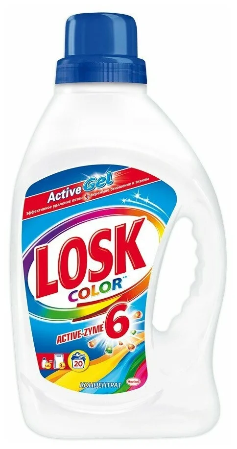 Losk Color - назначение: для хлопковых тканей, для цветных тканей, для синтетических тканей