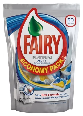 Fairy Platinum All in 1 - содержит: активный кислород, энзимы