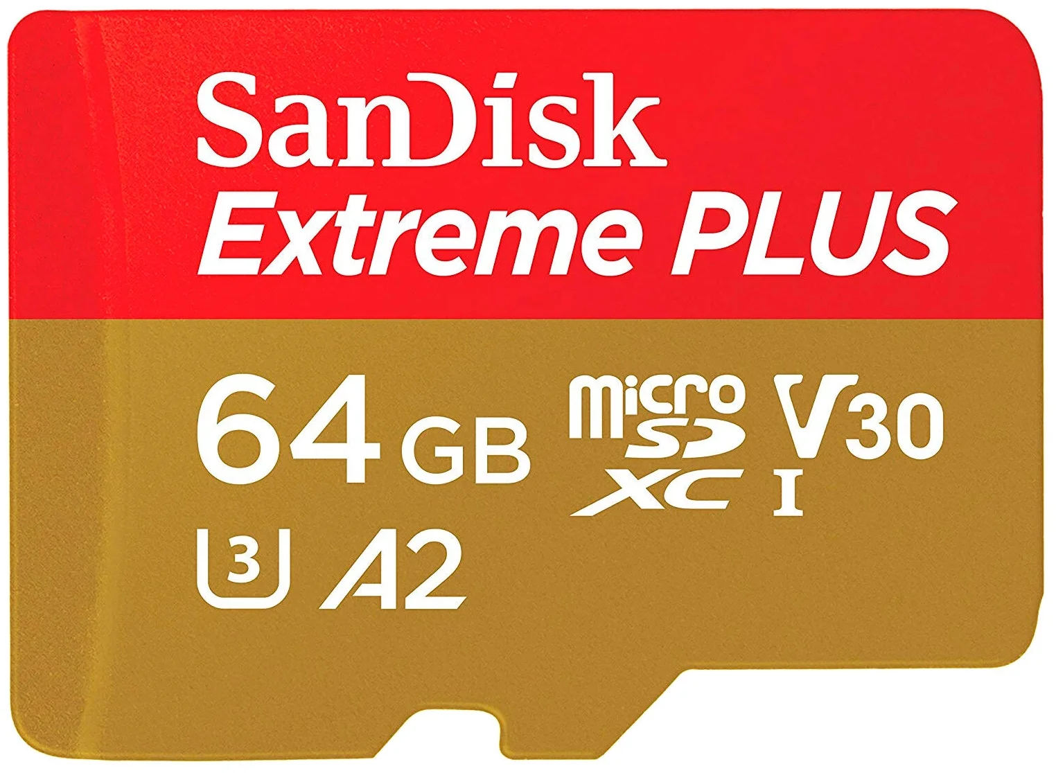 SanDisk Extreme PLUS microSDXC Class 10 UHS Class 3 V30 A2 170MB/s + SD adapter - тип карты памяти: microSDXC, Secure Digital