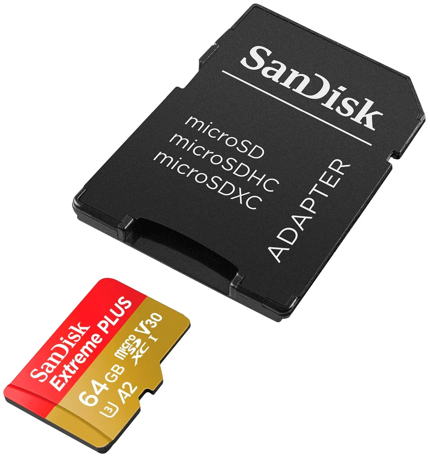 SanDisk Extreme PLUS microSDXC Class 10 UHS Class 3 V30 A2 170MB/s + SD adapter - класс скорости: Class 10